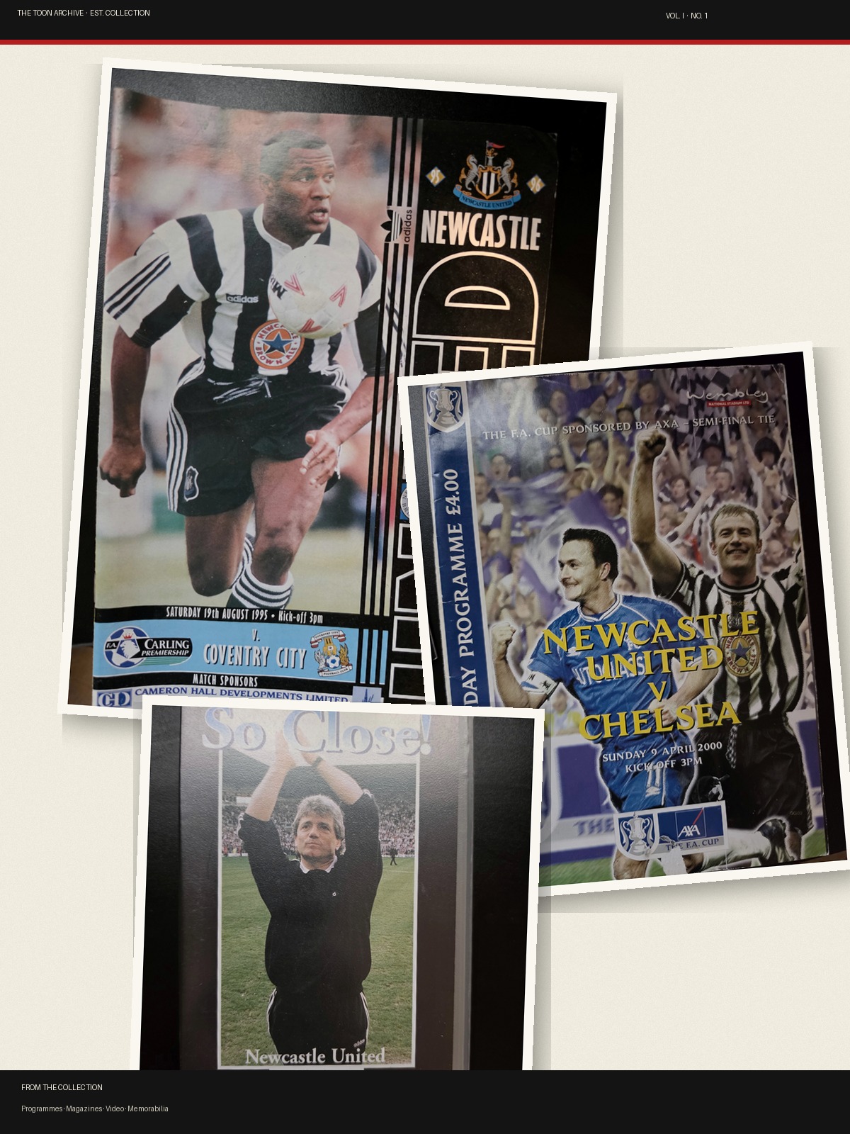 Vintage Newcastle United matchday programme